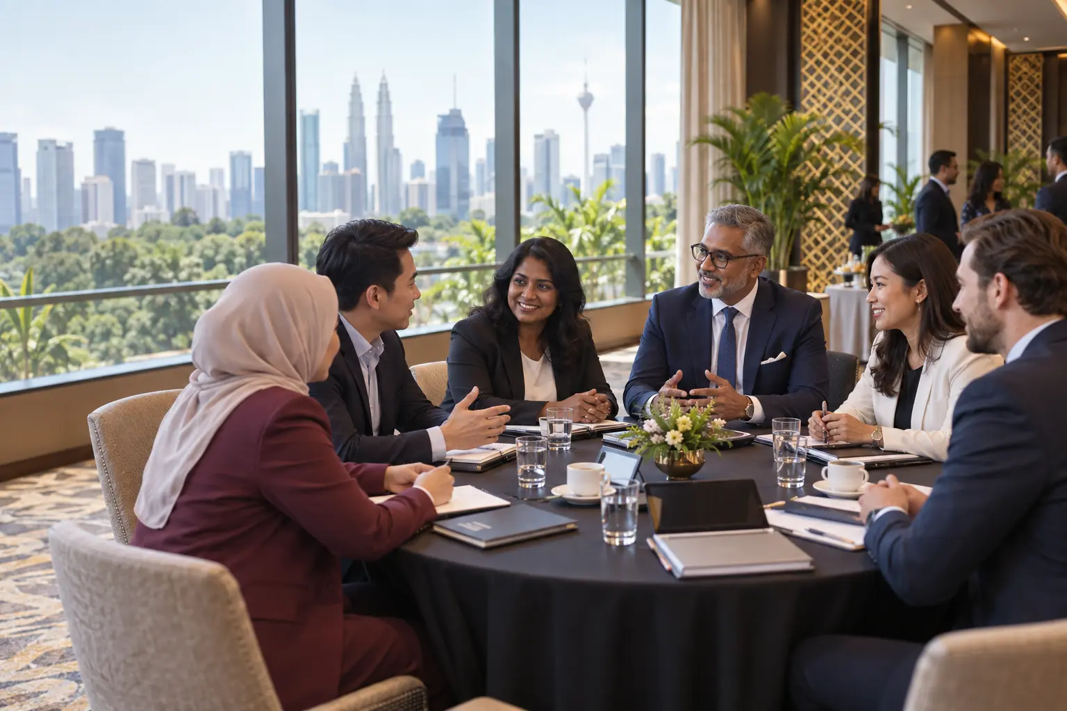 A premium Kuala Lumpur boardroom used for discussing government and business support pathways